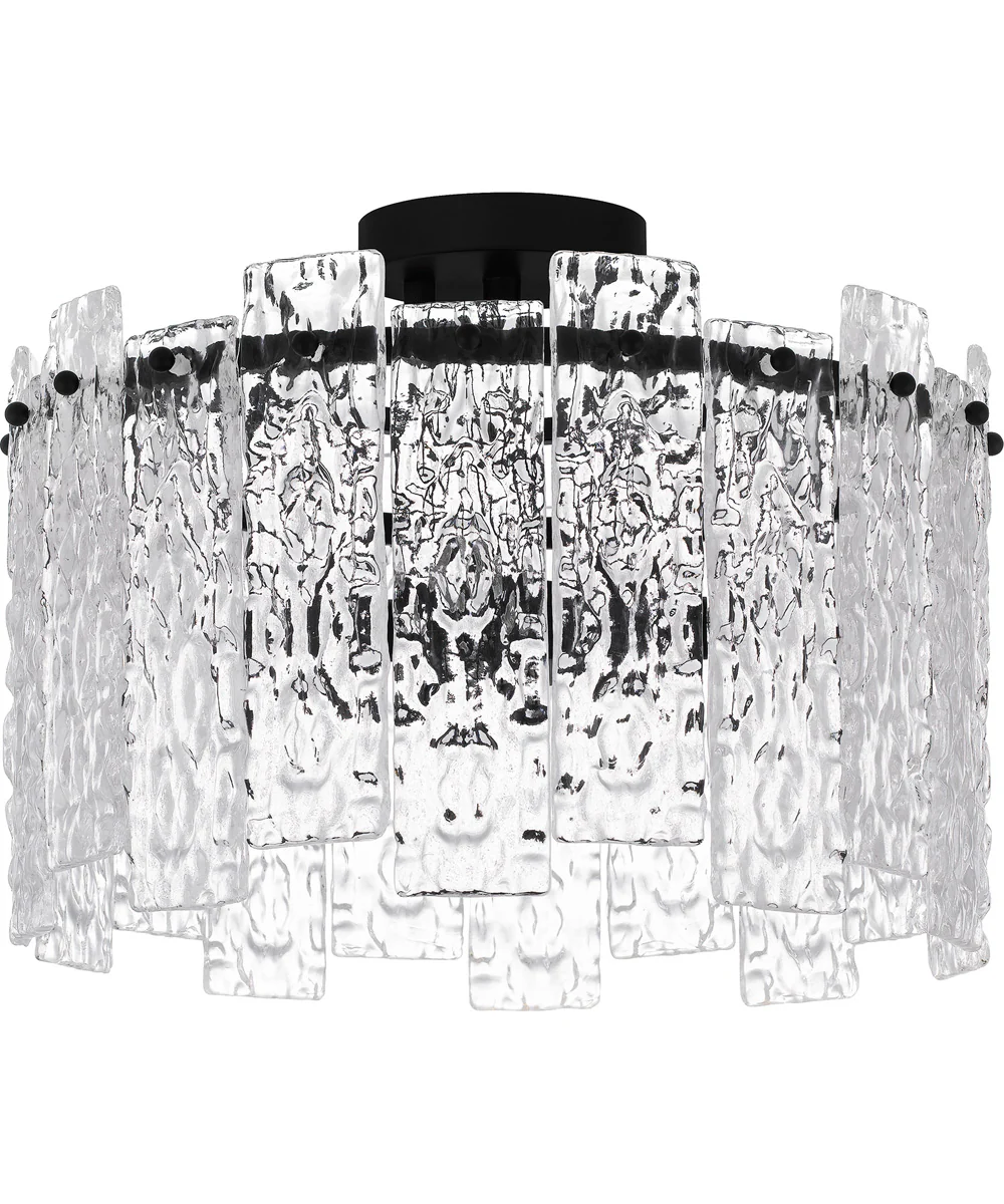 Caspian Large 4-light Semi Flush Mount Matte Black - Image 2