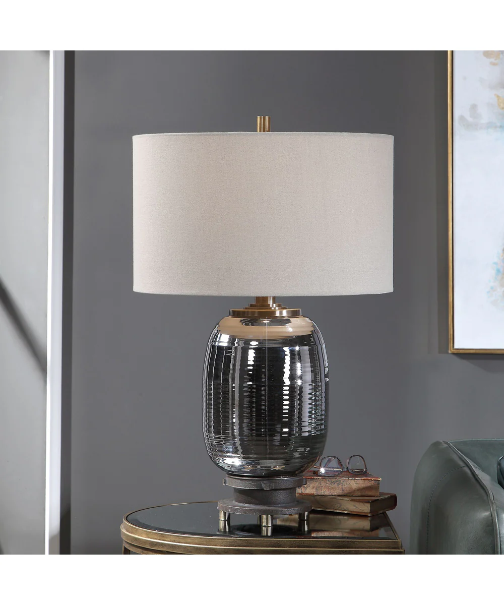 Caswell Amber Glass Table Lamp