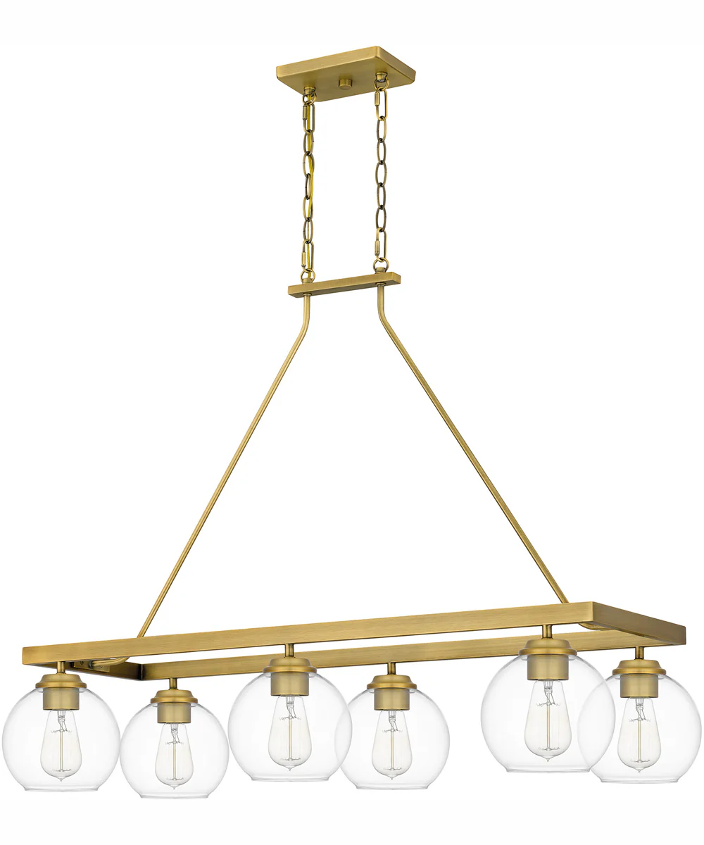 Celadon Medium 6-light Island Light Aged Brass - Image 3