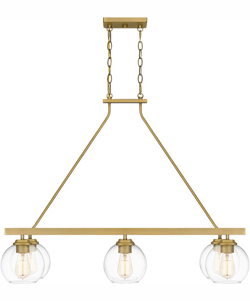 Celadon Medium 6-light Island Light Aged Brass - Image 4