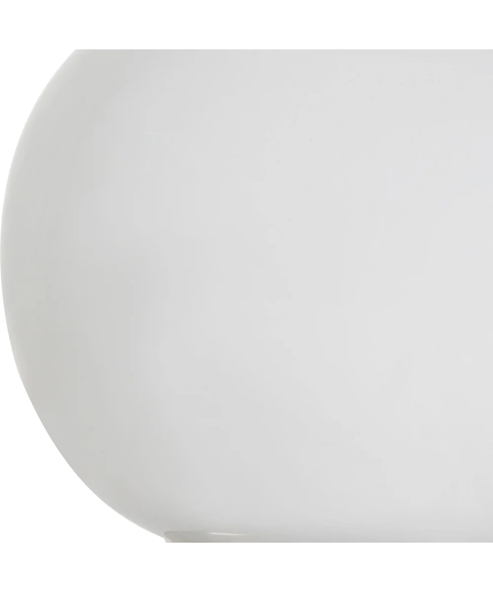 Ceramic Gourd Table Lamp in White with White Linen - Image 5