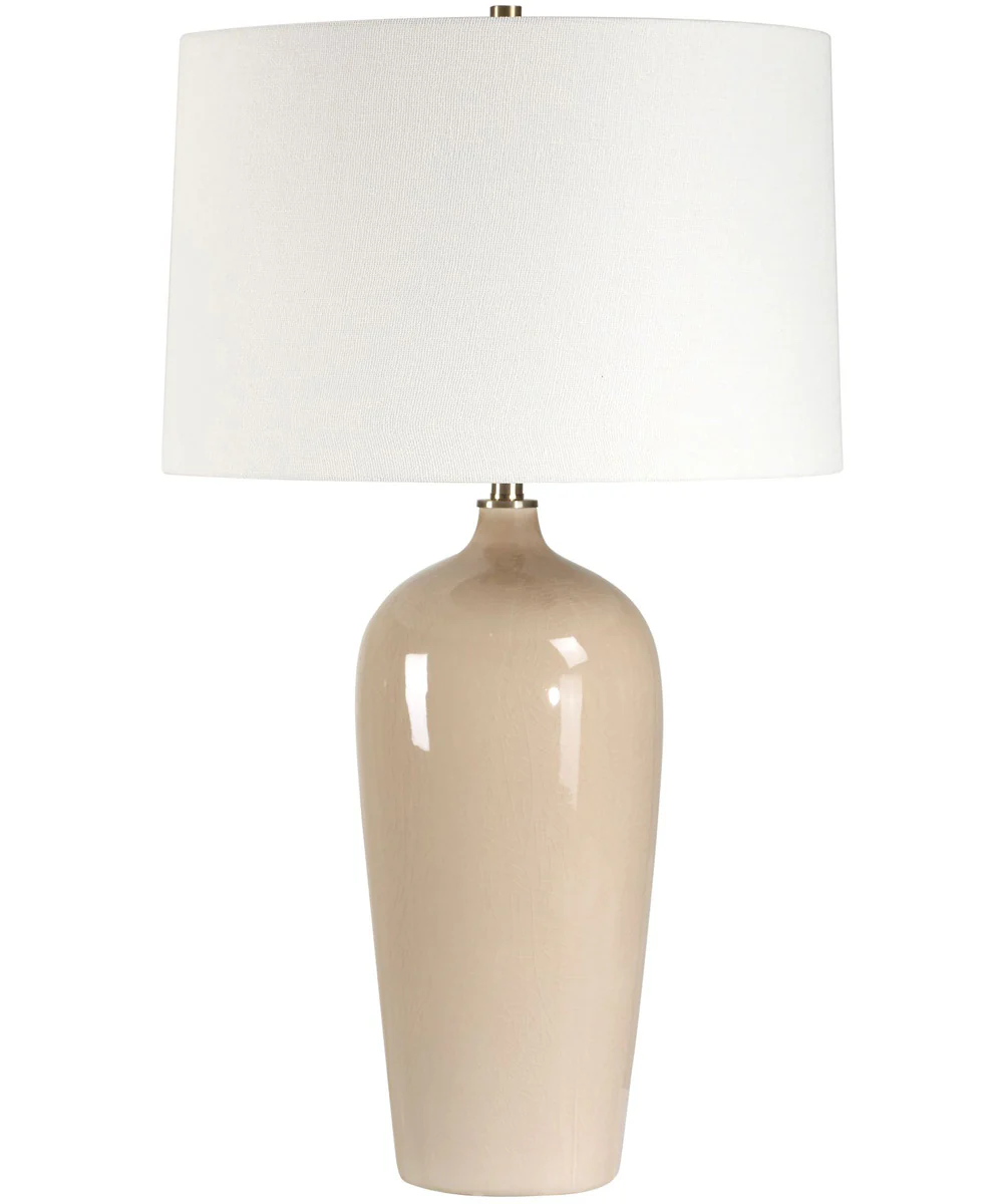 Ceramic Table Lamp with Crackled Gray Glaze - Image 4