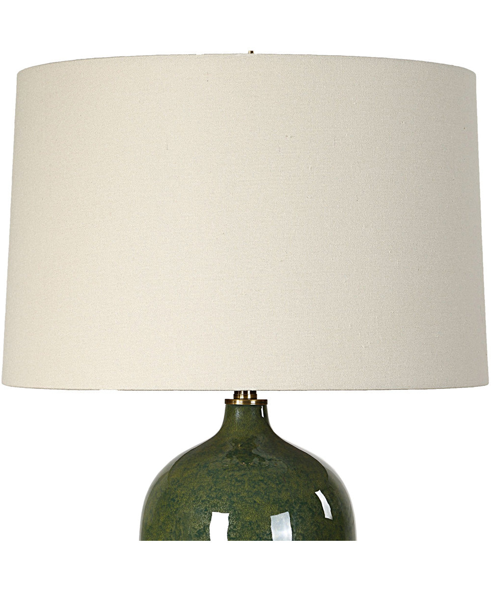 Ceramic Table Lamp with Emerald Green Glaze - Image 5