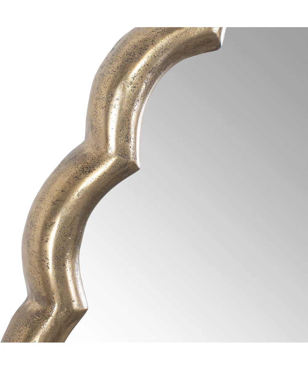 Cerrito Antique Brass Round Mirror - Image 3