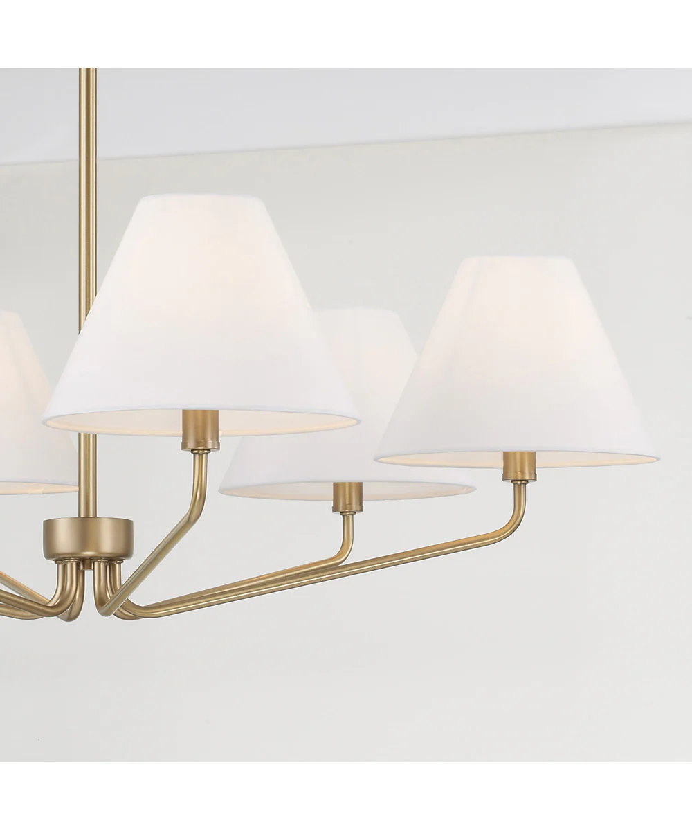 Chadwick 6-Light Chandelier Aged Brass - Image 4