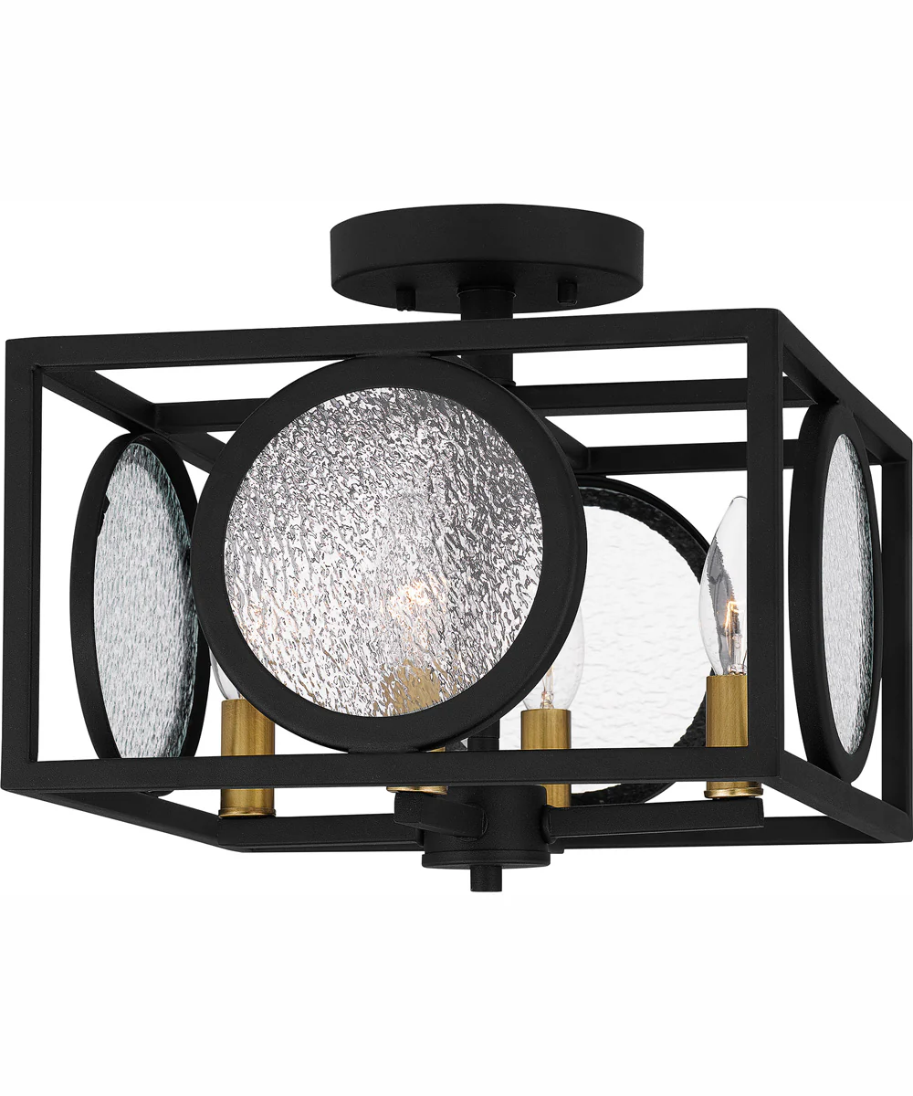 Chalamont Small 4-light Semi Flush Mount Earth Black - Image 2