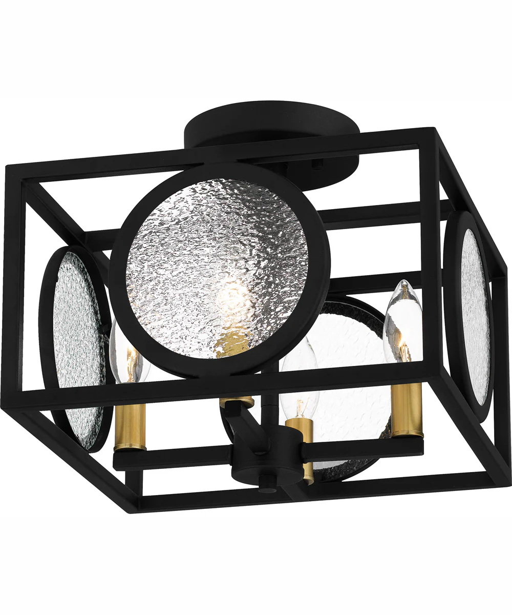 Chalamont Small 4-light Semi Flush Mount Earth Black - Image 5