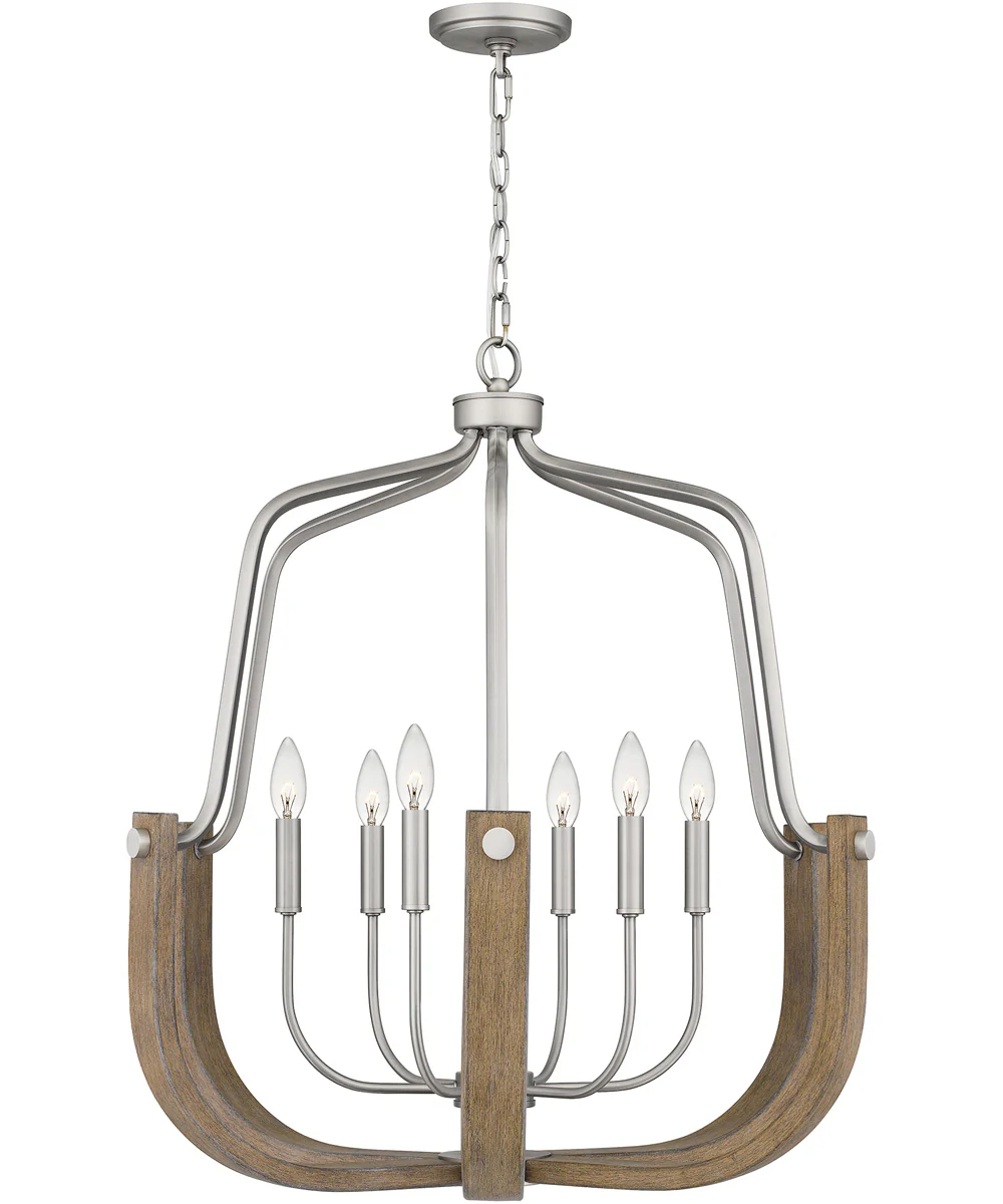Challis 6-light Chandelier Antique Nickel - Image 4