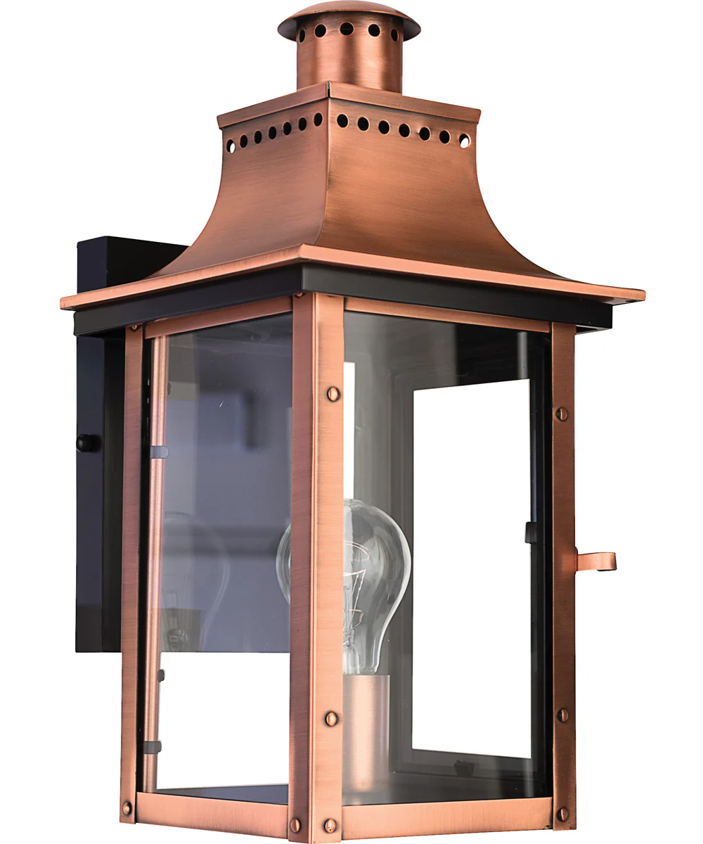 Chalmers Small 1-light Outdoor Wall Light Aged Copper