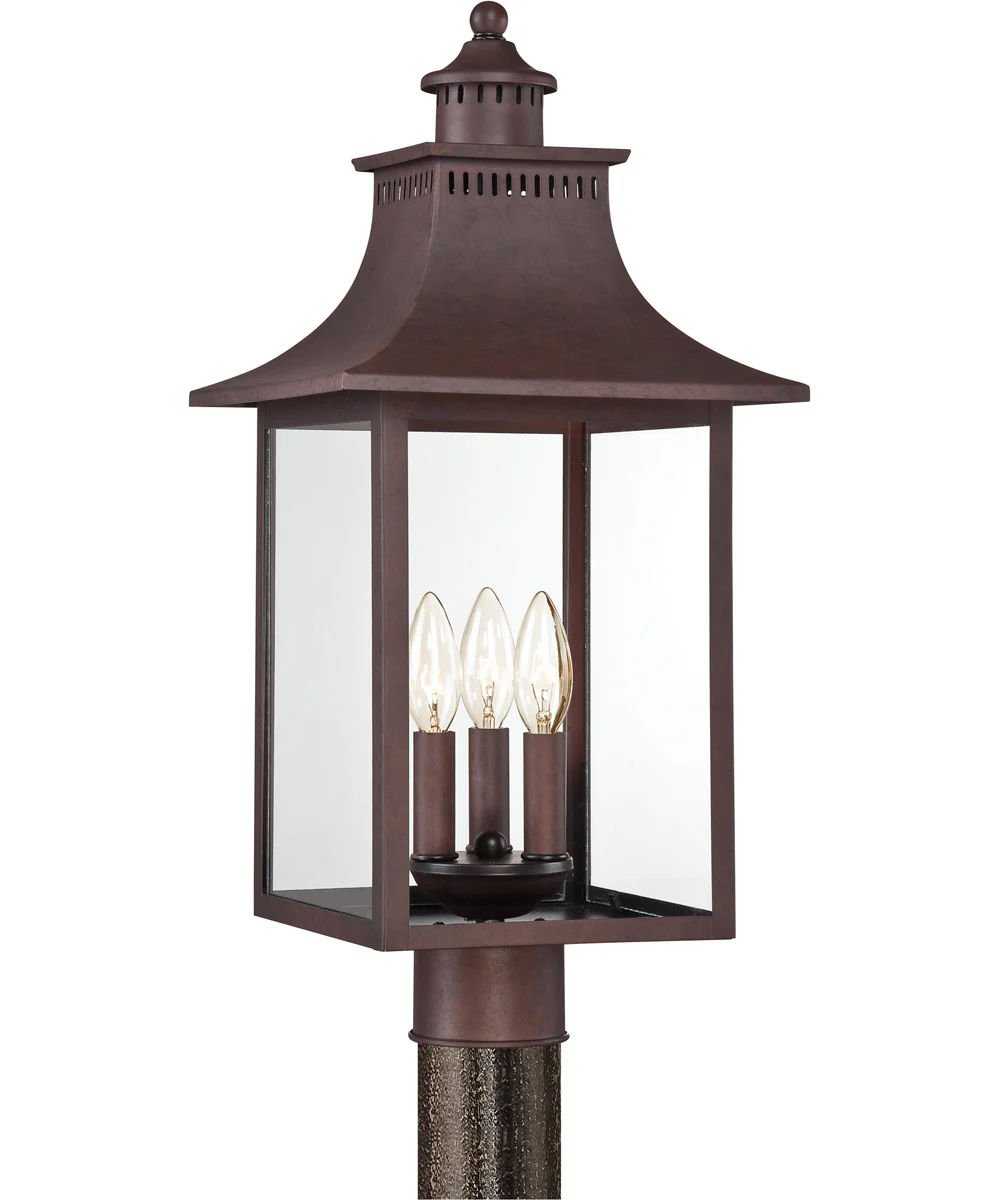 Chancellor Large 3-light Outdoor Post Light Copper Bronze - Image 2