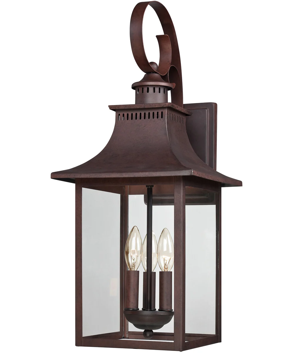 Chancellor Large 3-light Outdoor Wall Light Copper Bronze - Image 2