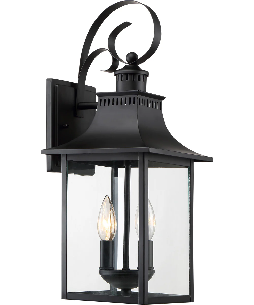 Chancellor Medium 2-light Outdoor Wall Light Mystic Black