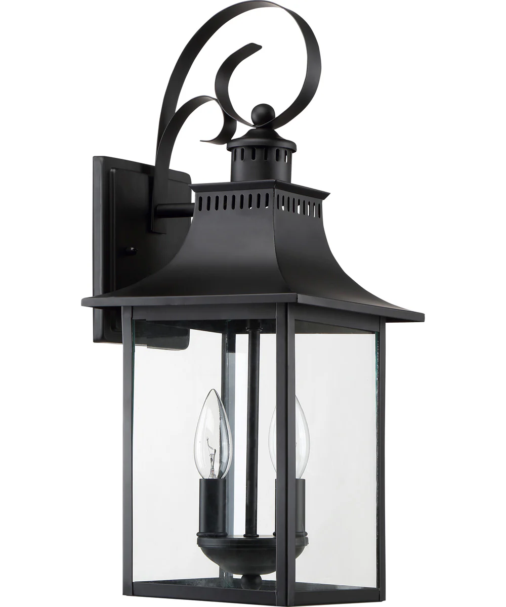 Chancellor Medium 2-light Outdoor Wall Light Mystic Black - Image 3