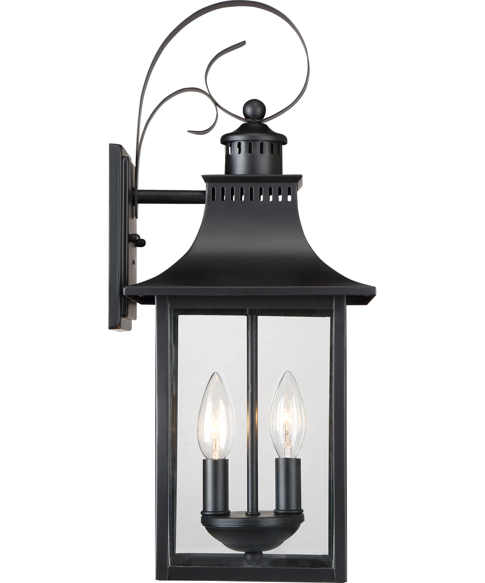 Chancellor Medium 2-light Outdoor Wall Light Mystic Black - Image 5