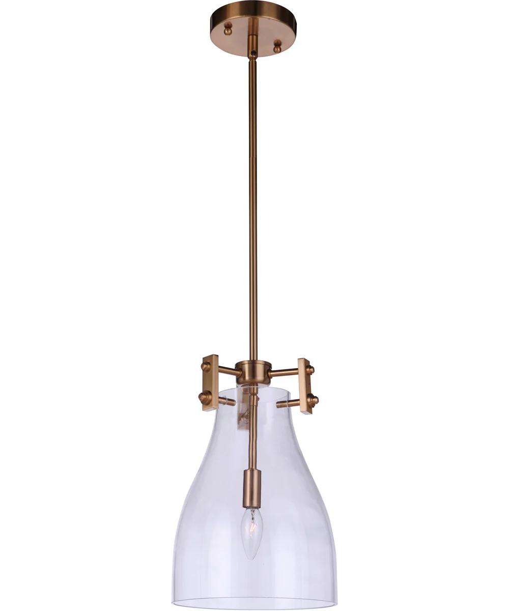 Chardonnay 1-Light Pendant Satin Brass - Image 2