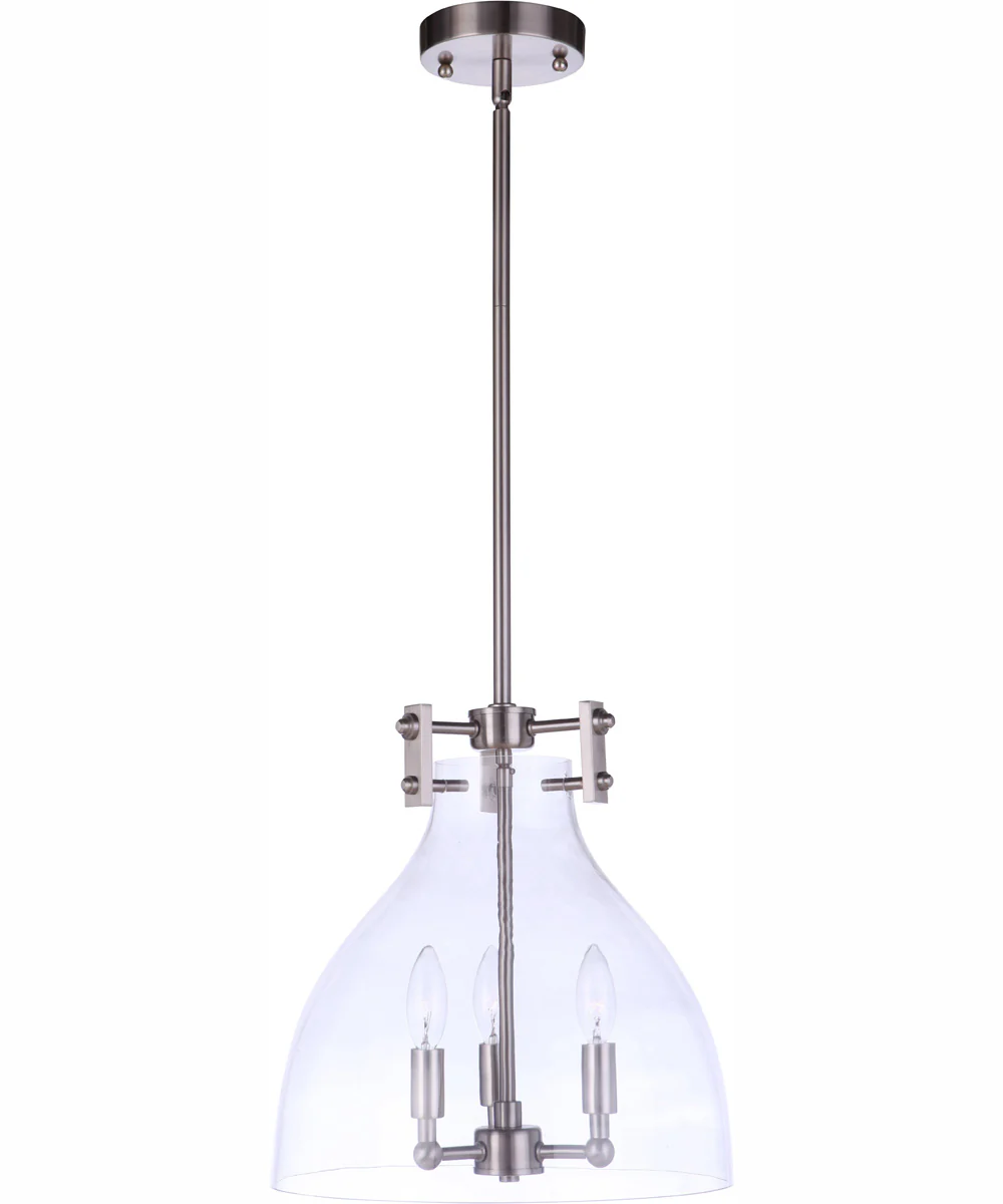Chardonnay 3-Light Pendant Brushed Polished Nickel - Image 2