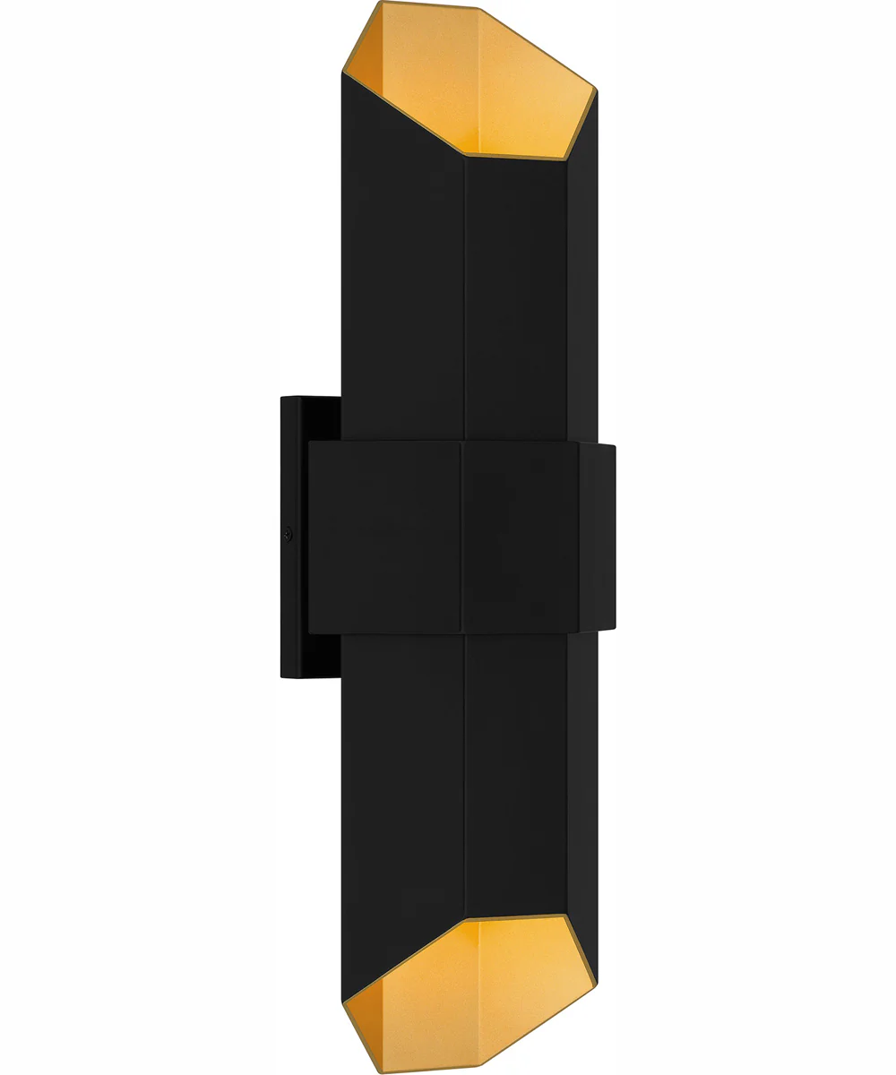 Chasm Large Outdoor Wall Light Gold Coastal Armour Aluminum Matte Black - Image 4