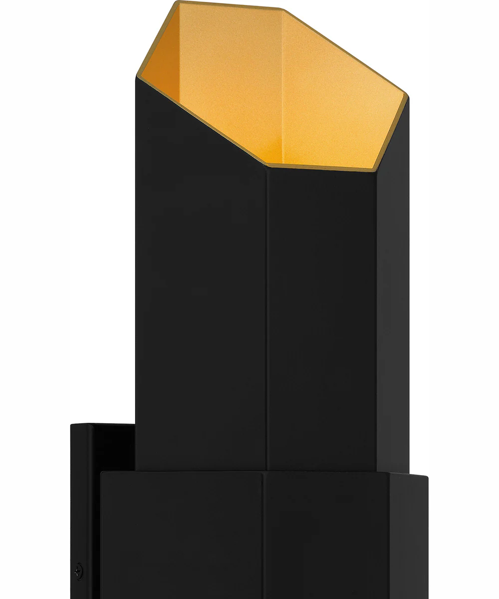 Chasm Large Outdoor Wall Light Gold Coastal Armour Aluminum Matte Black - Image 6