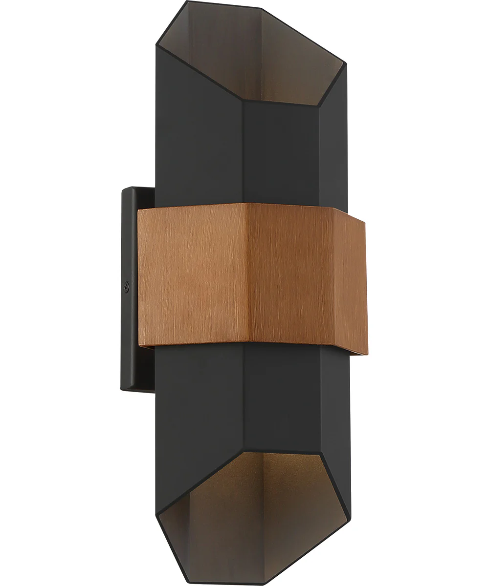 Chasm Medium Outdoor Wall Light  Coastal Armour Aluminum Matte Black