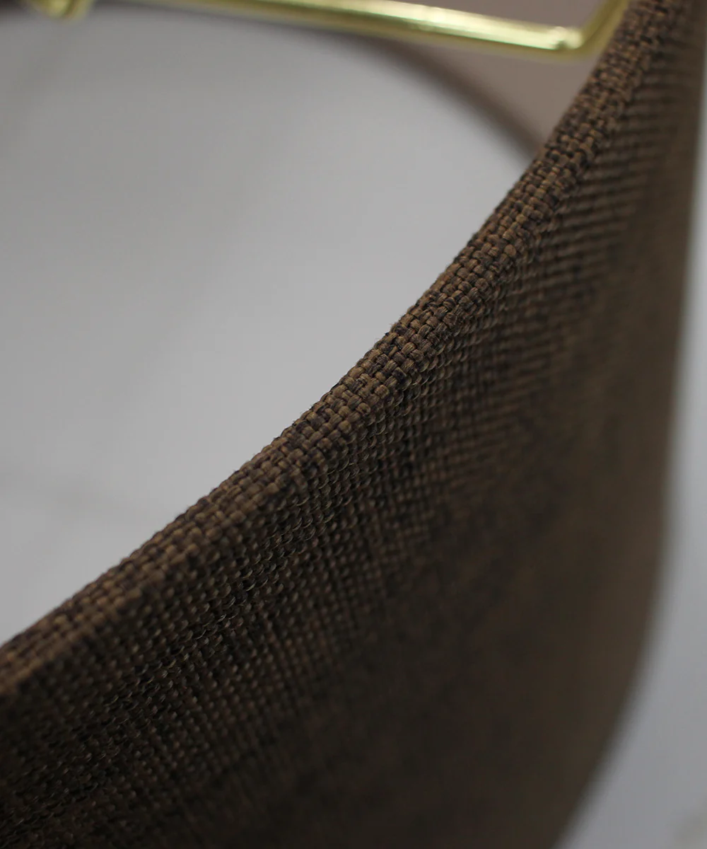 Chocolate Burlap Shallow Drum Lampshade 18"x18"x10" - Image 5