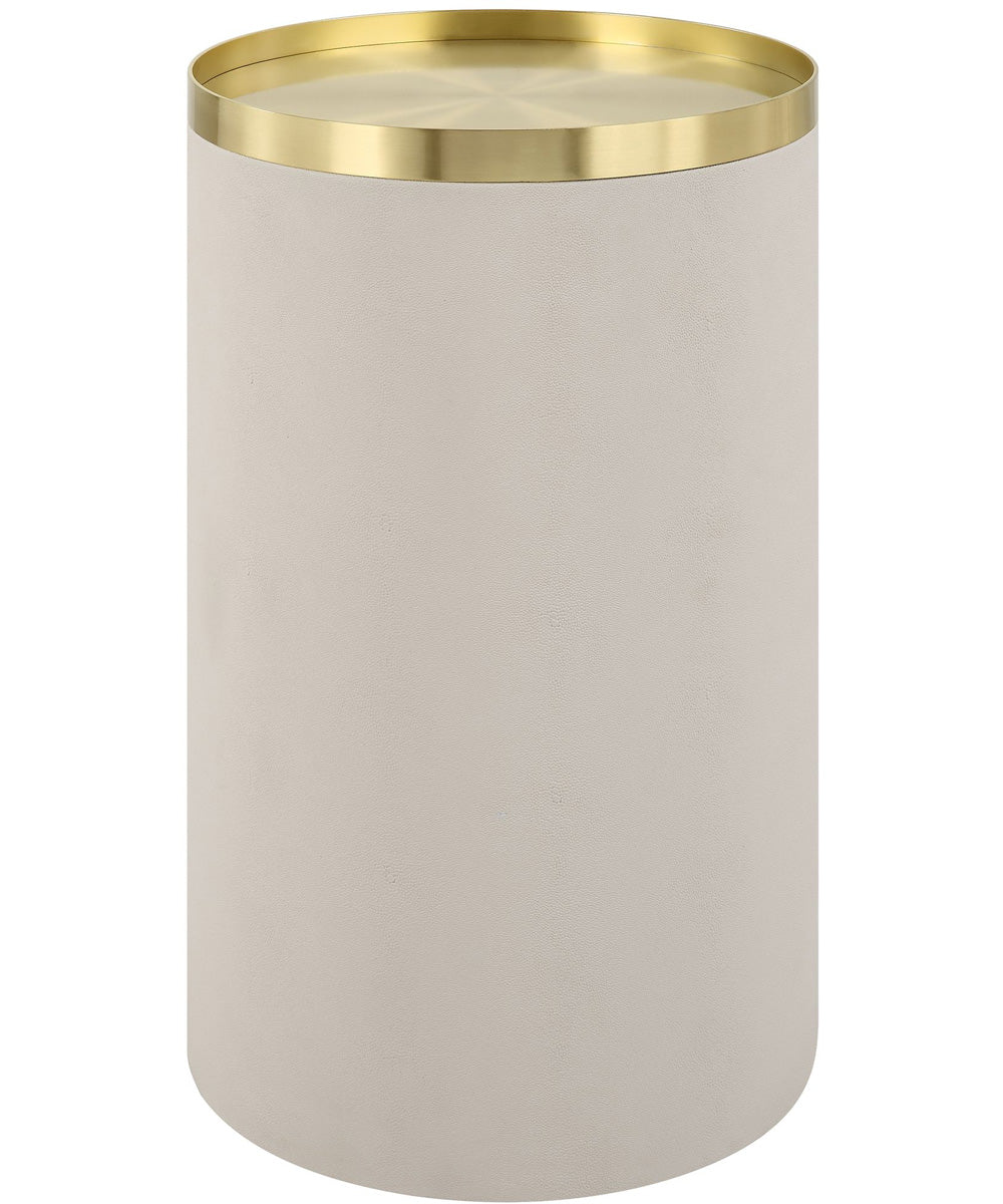 Circuit Brass & White Accent Table