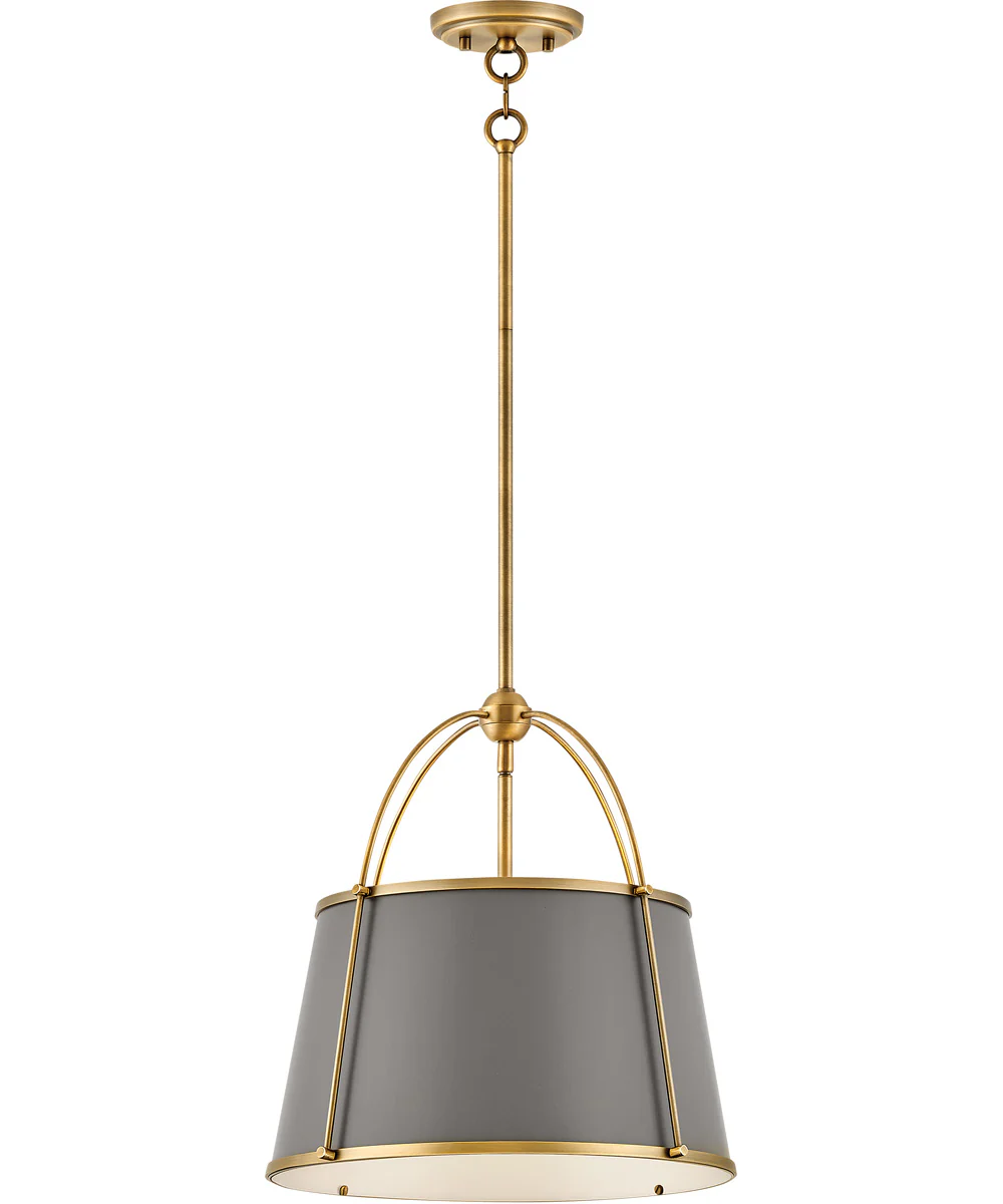 Clarke 1-Light Medium Pendant in Lacquered Dark Brass