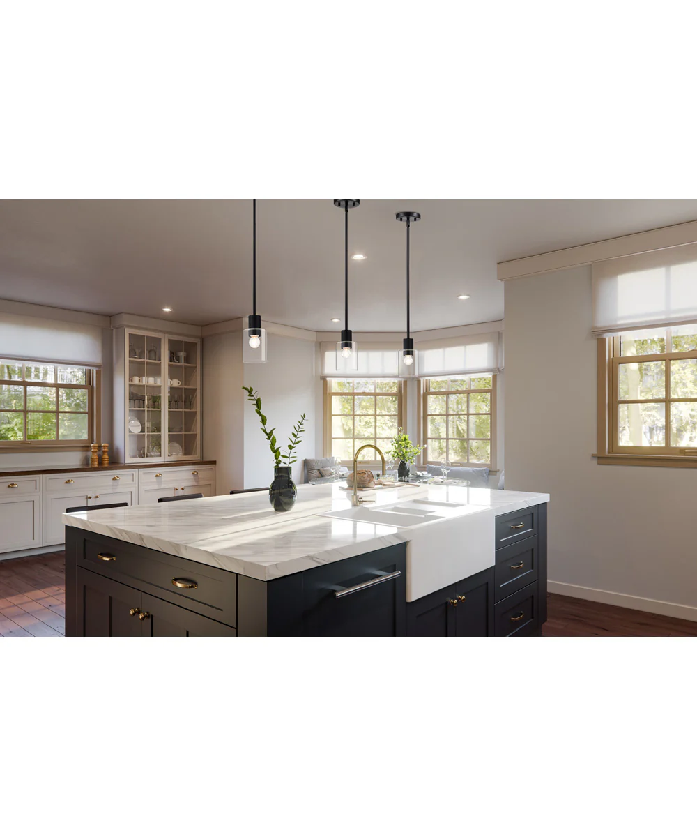 Clarksville 1-Light Pendant Matte Black - Image 2