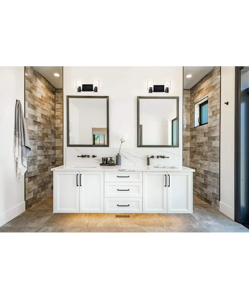 Clarksville 2-Light Vanity & Wall Matte Black - Image 2