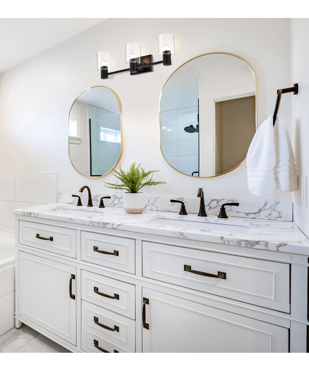 Clarksville 3-Light Vanity & Wall Matte Black - Image 2