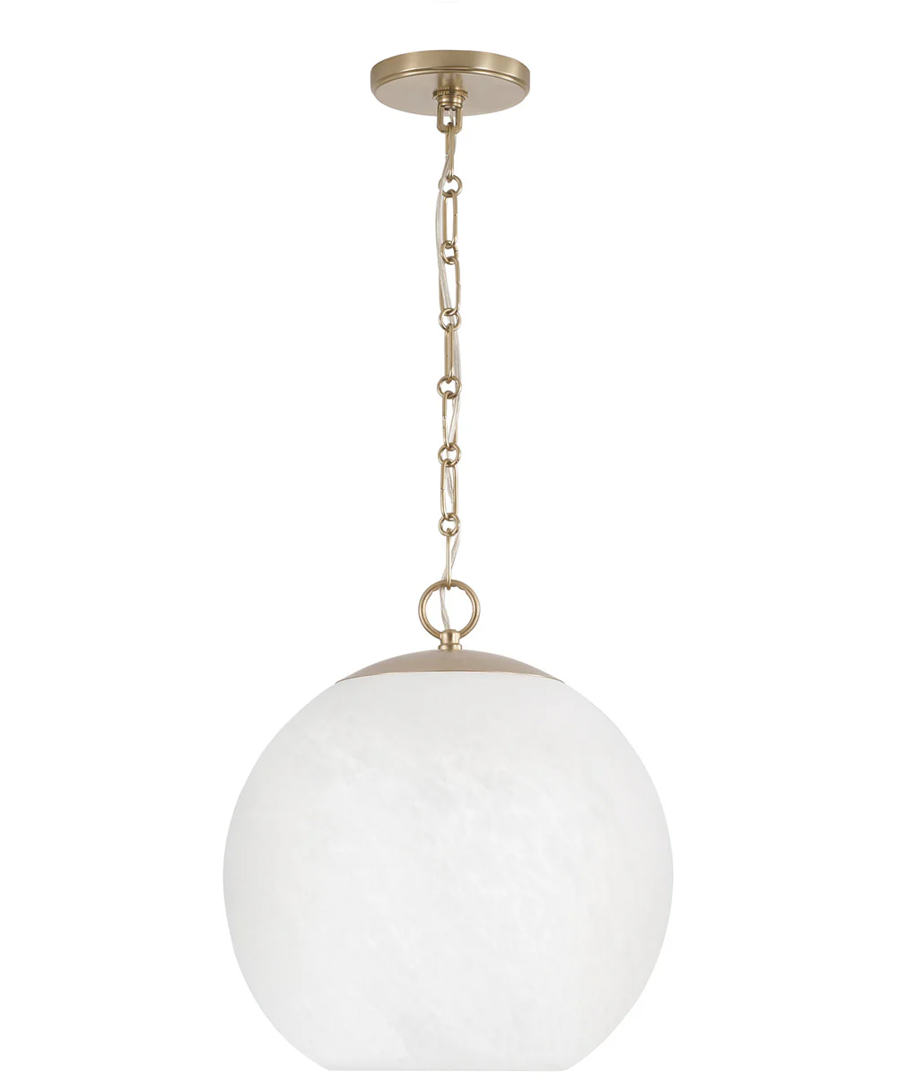 Cleo 1-Light Pendant Matte Brass