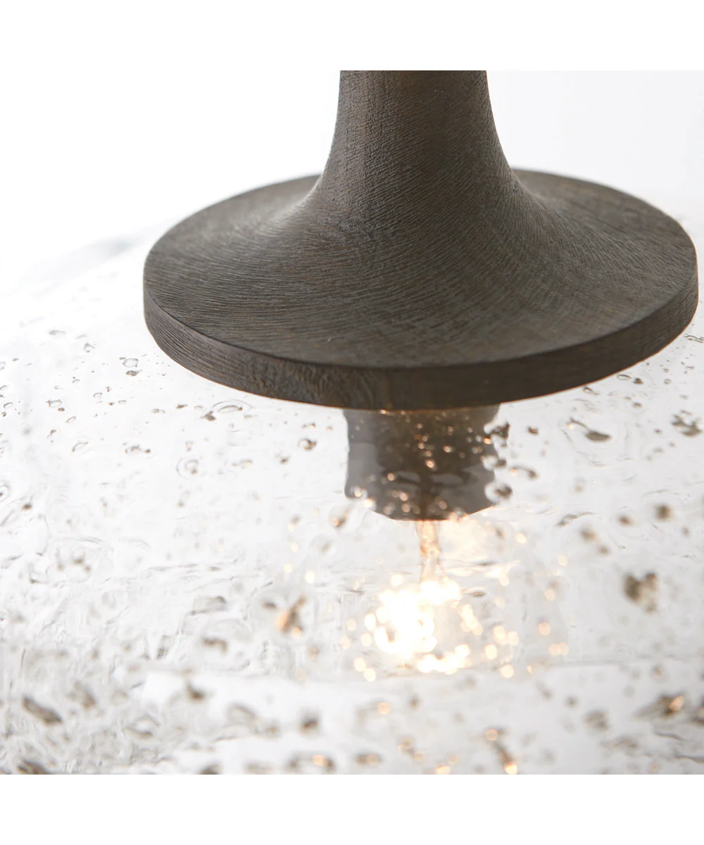 Clive 1-Light Pendant Carbon Grey and Black Iron - Image 4