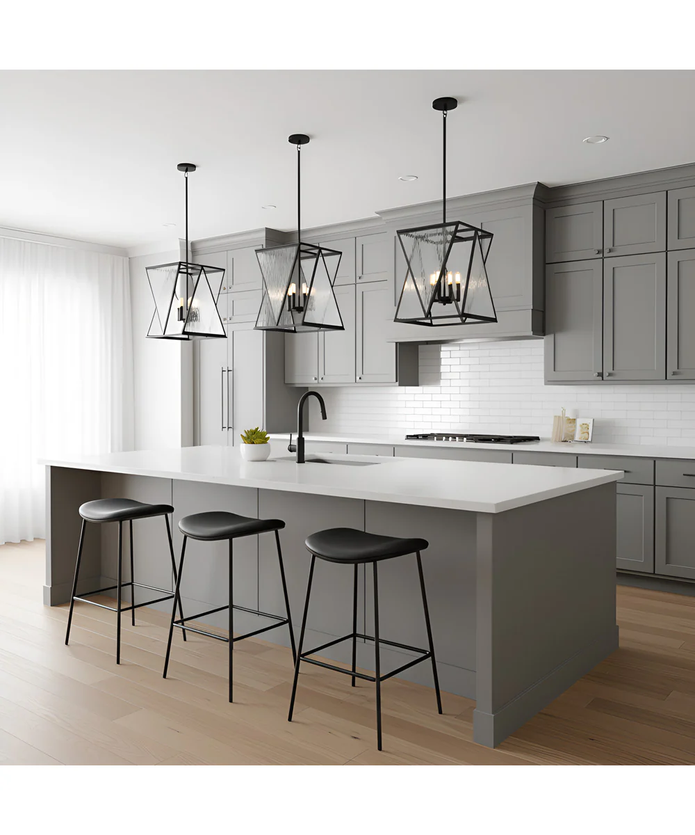 Clovis 4-light Pendant Matte Black - Image 3