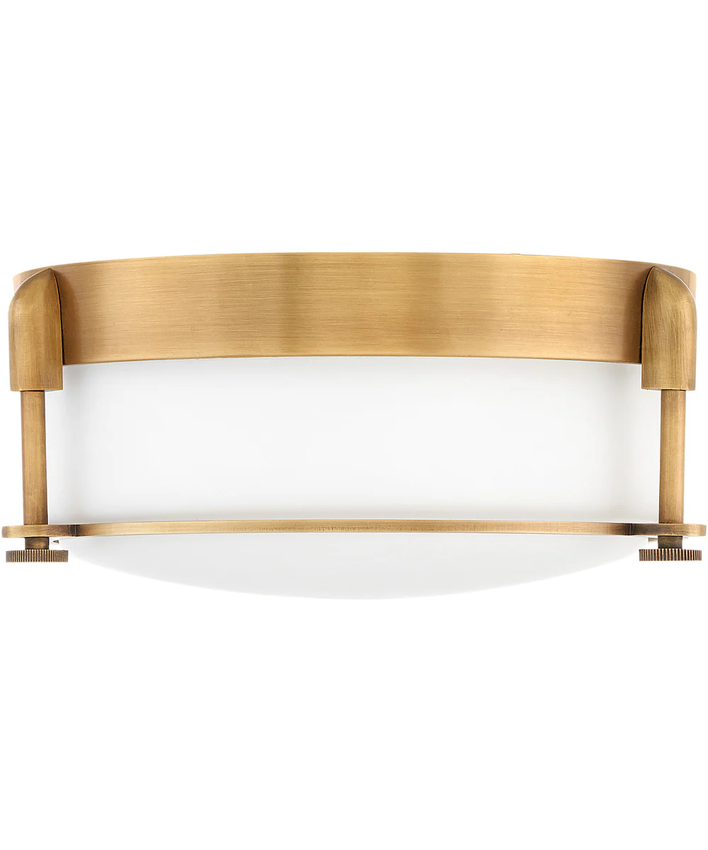 Colbin 2-Light Medium Flush Mount in Heritage Brass