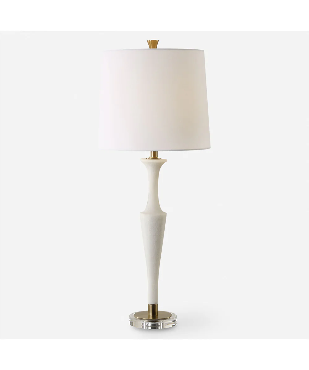 Colette White Stone Table Lamp