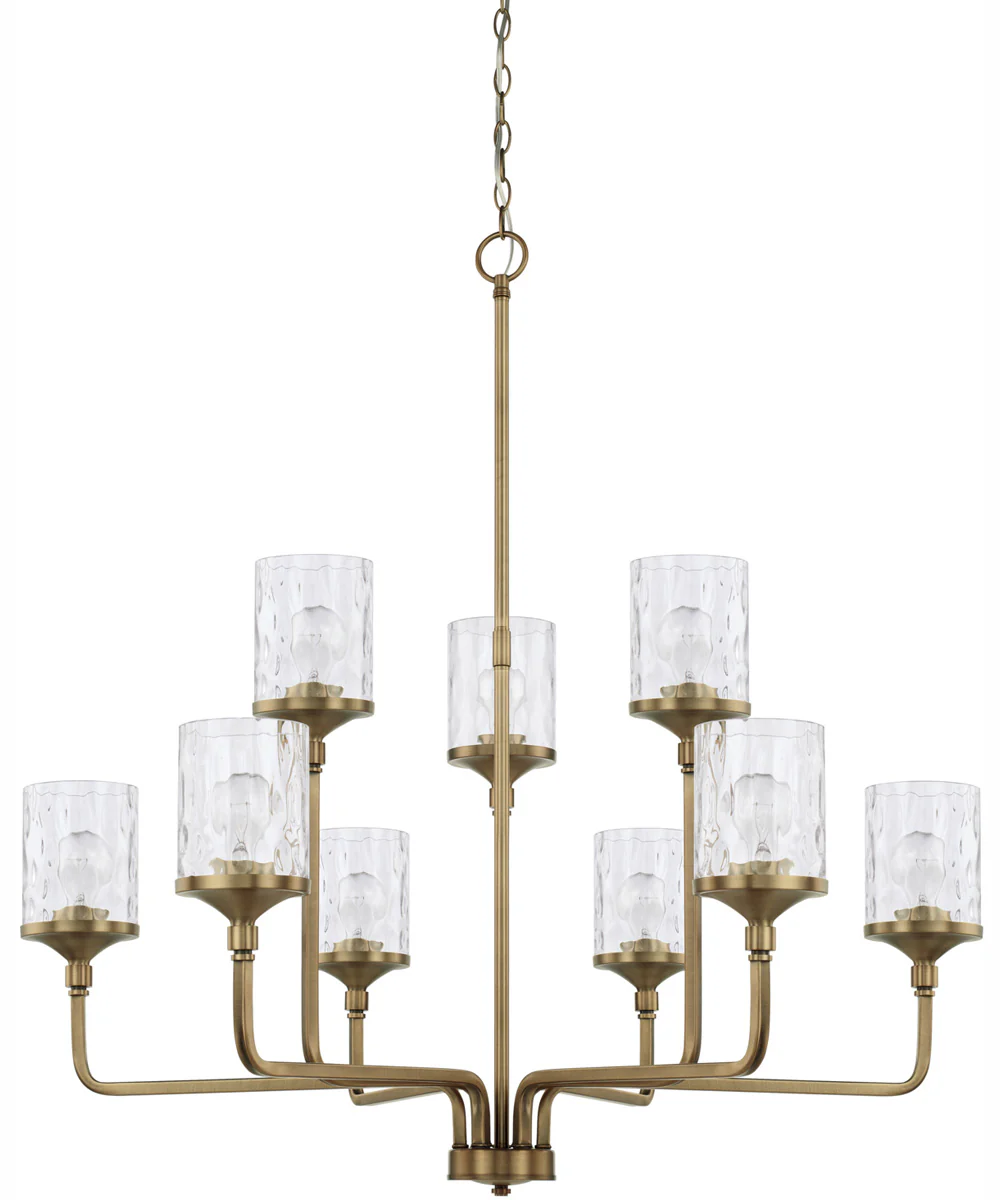 Colton 9-Light Chandelier Aged Brass