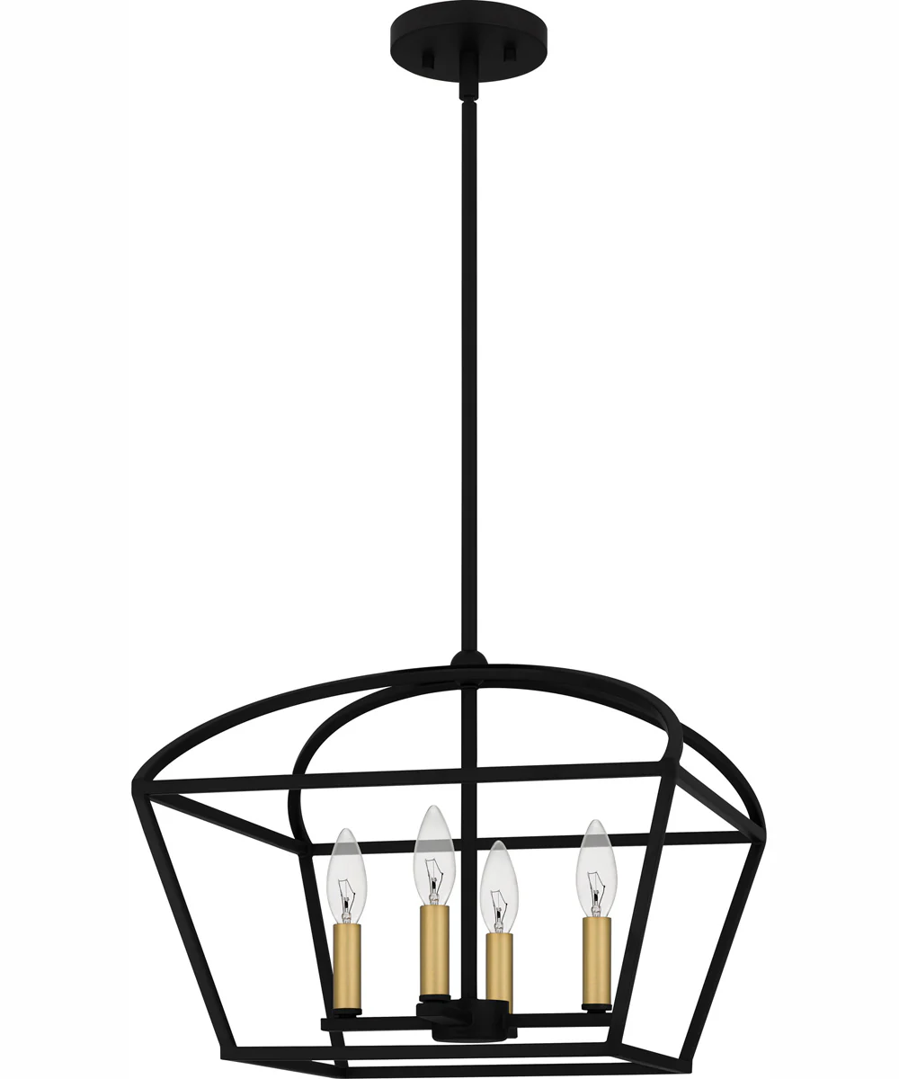 Concho Bay Large 4-light Pendant Matte Black - Image 3