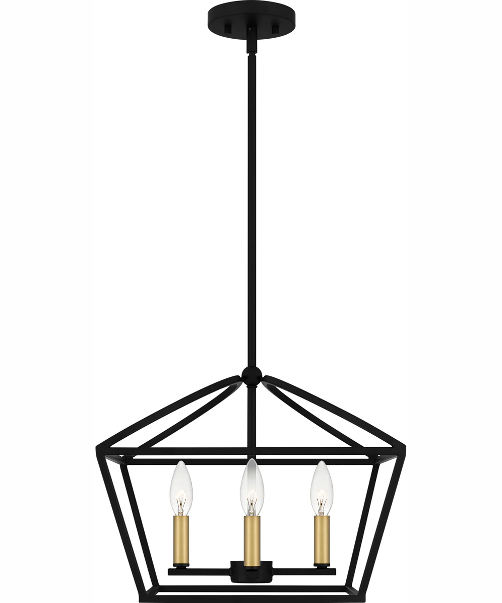 Concho Bay Large 4-light Pendant Matte Black - Image 4