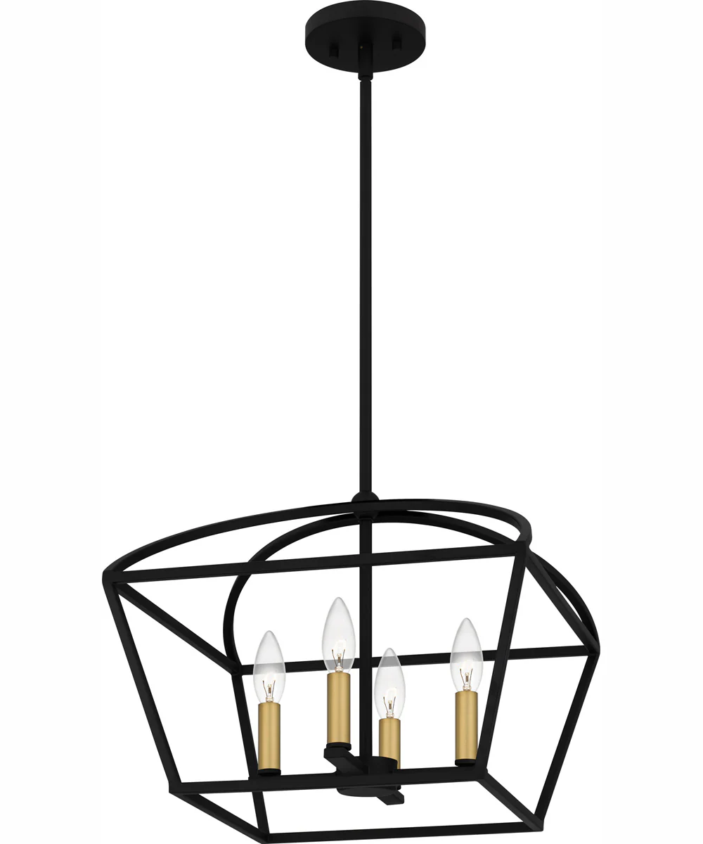 Concho Bay Large 4-light Pendant Matte Black - Image 5