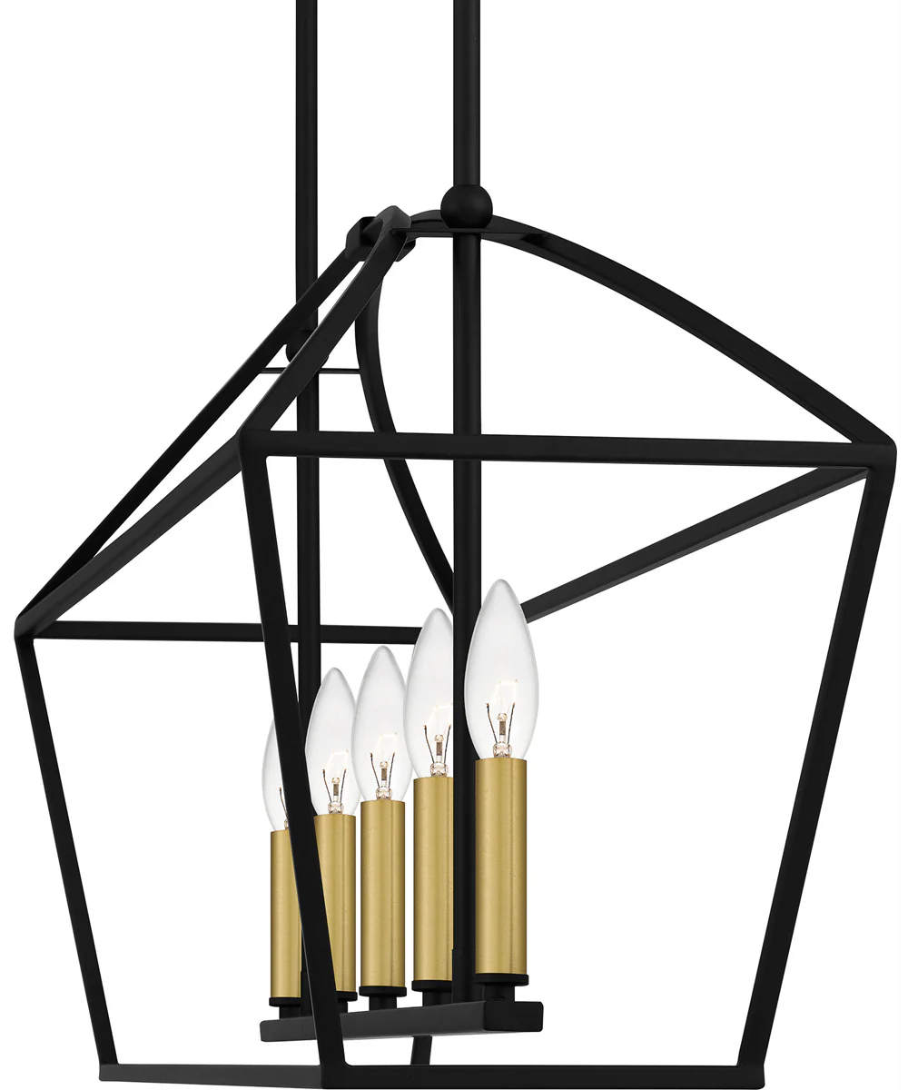 Concho Bay Medium 5-light Island Light Matte Black - Image 6