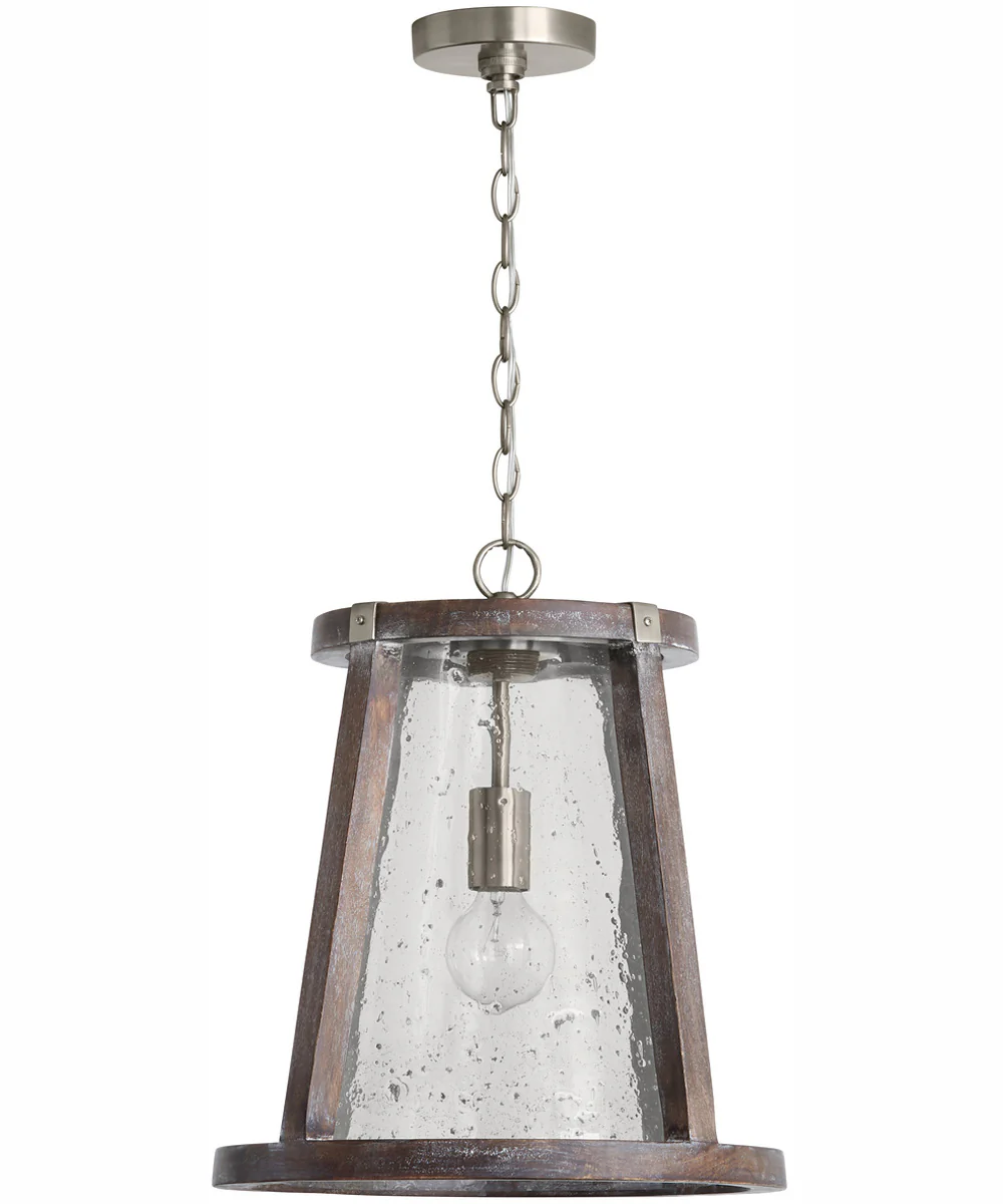 Connor 1-Light Pendant Black Wash and Matte Nickel