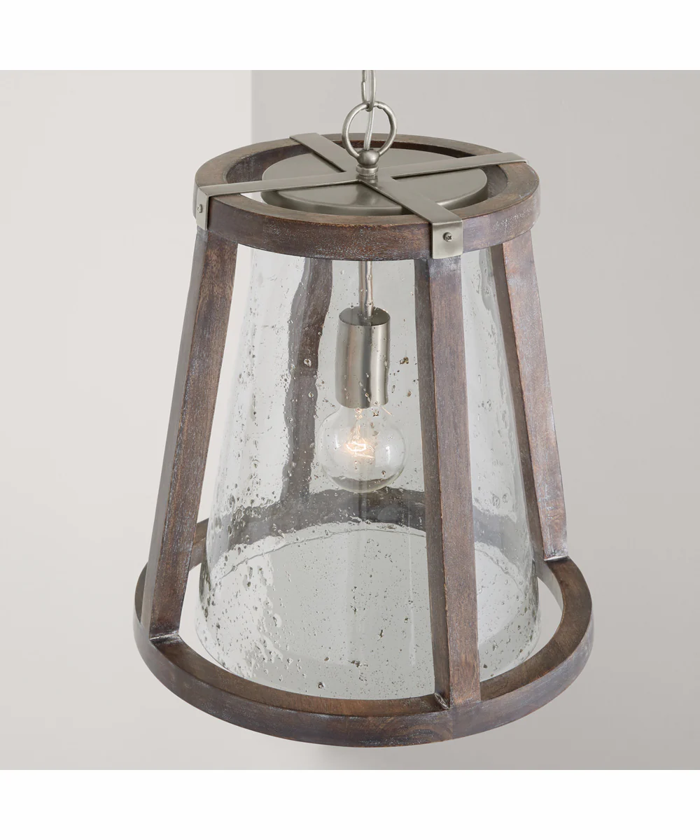 Connor 1-Light Pendant Black Wash and Matte Nickel - Image 2
