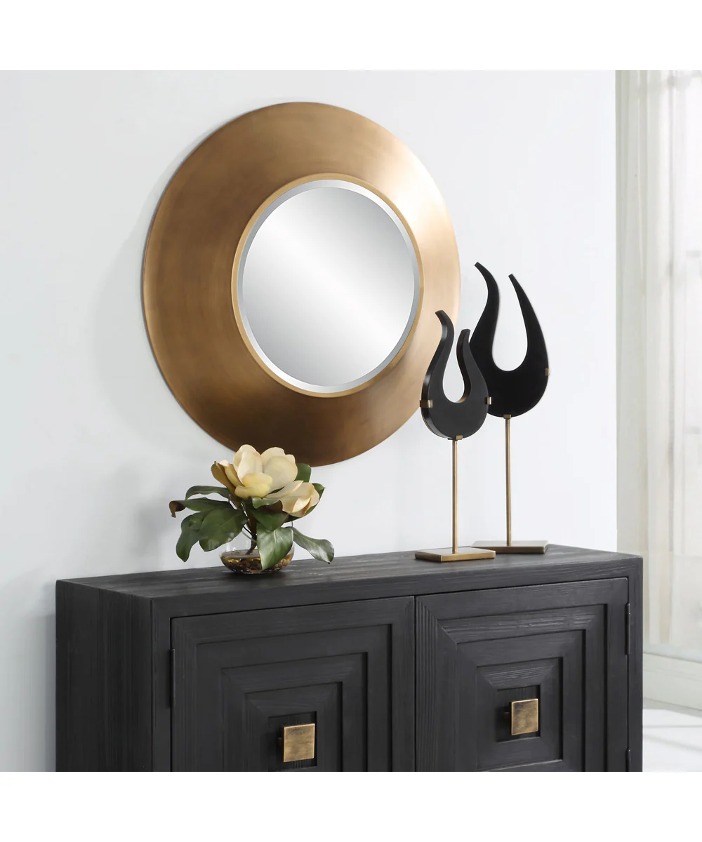 Contessa Round Gold Mirror - Image 2