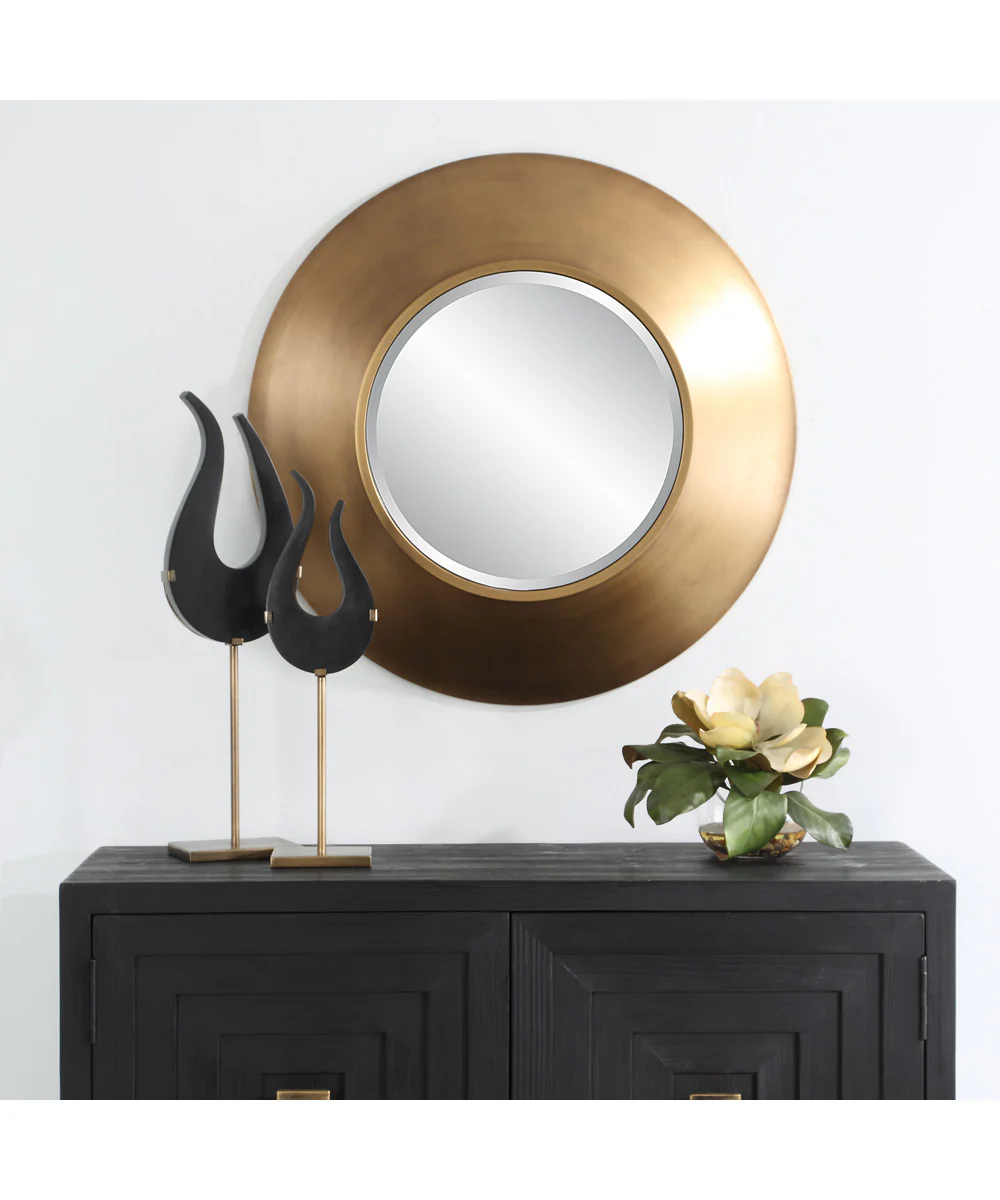 Contessa Round Gold Mirror - Image 3
