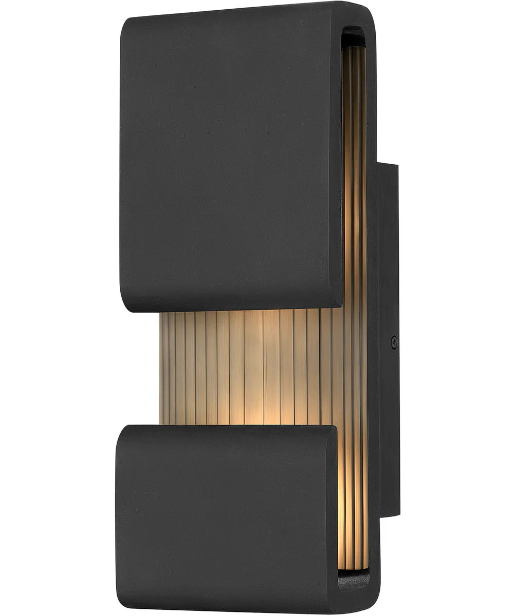 Contour LED-Light Small Outdoor Wall Mount Lantern in Black