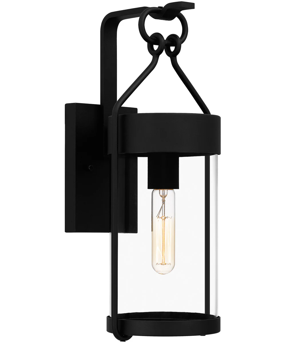 Corbin Medium 1-light Outdoor Wall Light Coastal Armour Aluminum Earth Black