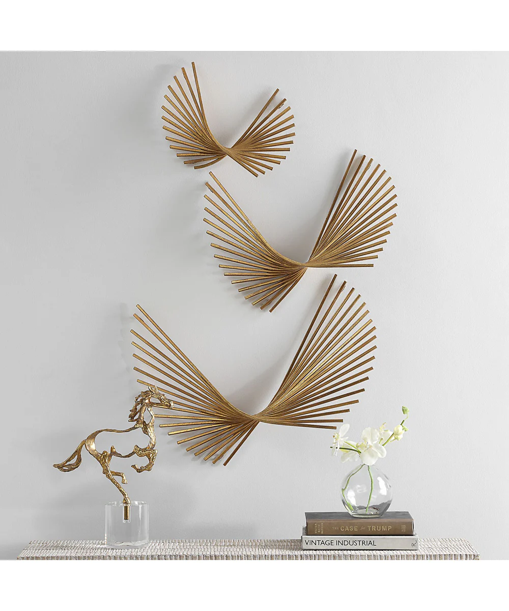 Coreograph Antique Gold Wall Decor Set of 3 - Image 2