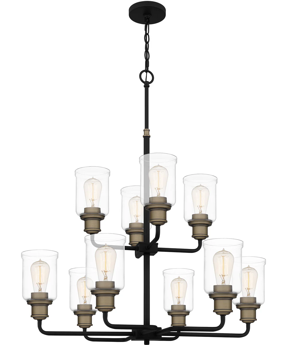 Cox 10-light Chandelier Matte Black