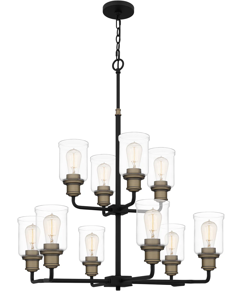 Cox 10-light Chandelier Matte Black - Image 4