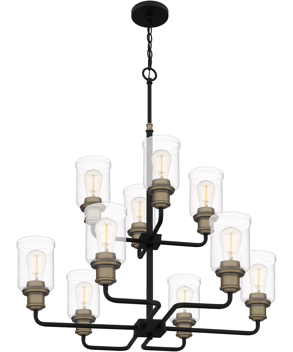 Cox 10-light Chandelier Matte Black - Image 5