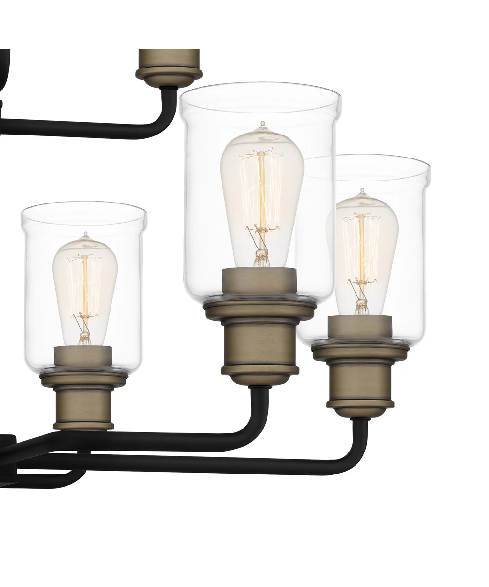 Cox 10-light Chandelier Matte Black - Image 6